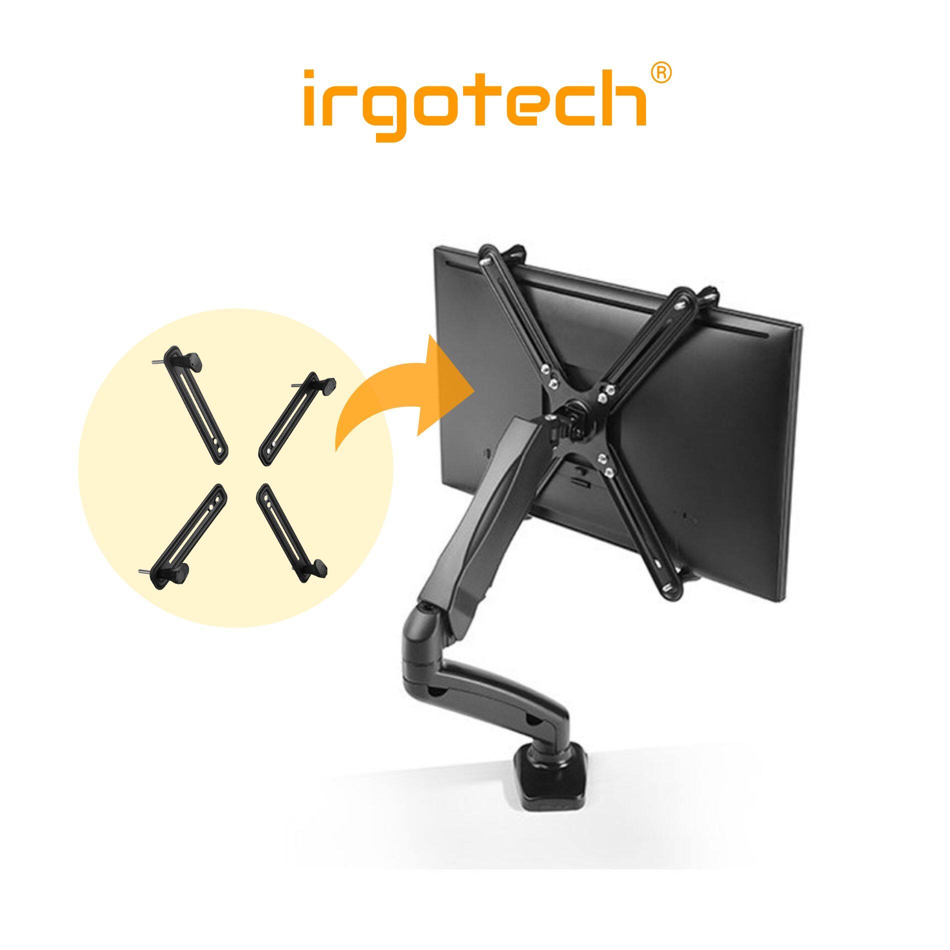 IRGOTECH Monitor VESA Adapter Kit for NON VESA MONITOR up to 27 inches ...
