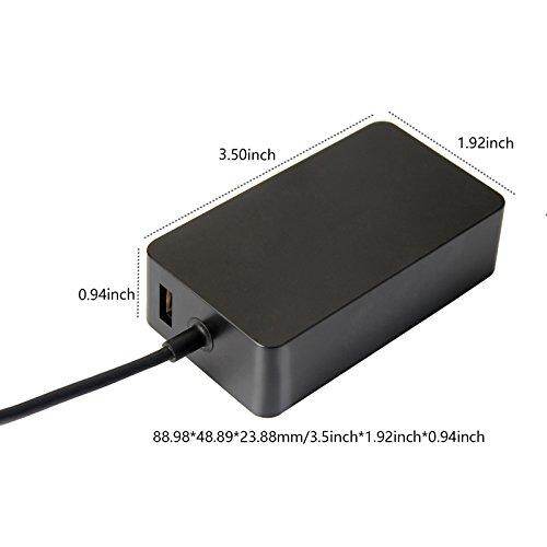 Bộ Sạc Model 1706, 65W Cho Máy Tính Bảng Microsoft Surface Pro 3 Pro 4 Máy Tính Xách Tay Book Pro 5 2017, Bộ Chuyển Đổi 15V 4A Với Cổng Sạc USB Và Dây Nguồn 6FT Bằng