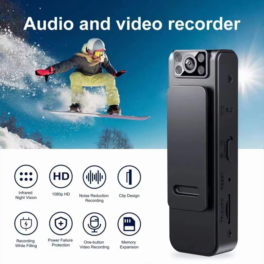 【Ready Stock】1pcs L8 Body Camera Mini Digital HD Camera Mini Camera Magnetic Motion Snapshot Loop Recording Camera Video Camera