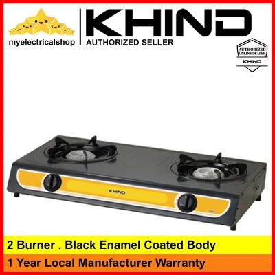 Khind GC6010 2 Burner Gas Stove Table Top Double Cooker Strong Flame (Replace GC6014)