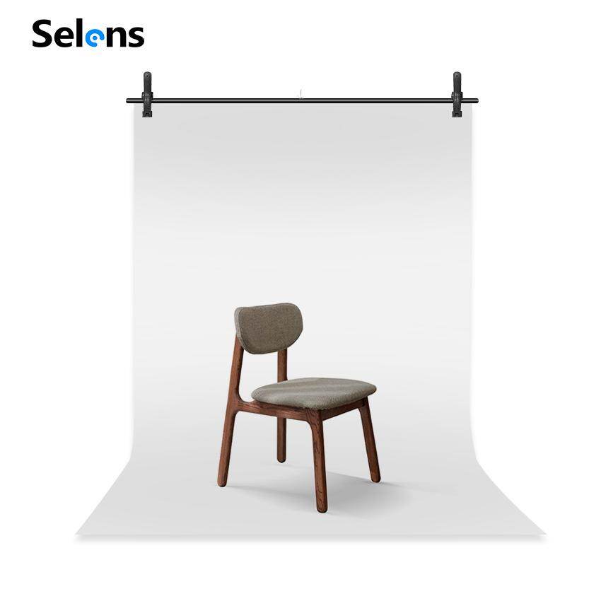 【Free Gift】Selens Giá Đỡ Phông Nền Bằng Kim Loại Loại Chữ T Cho Hệ Thống Hỗ Trợ Phông Nền Bằng PVC Giá Ba Chân Có Kẹp Thanh Ngang Phân Đoạn 5 Kích Cỡ+Vải đặc loại 1.5 miễn phí 2M