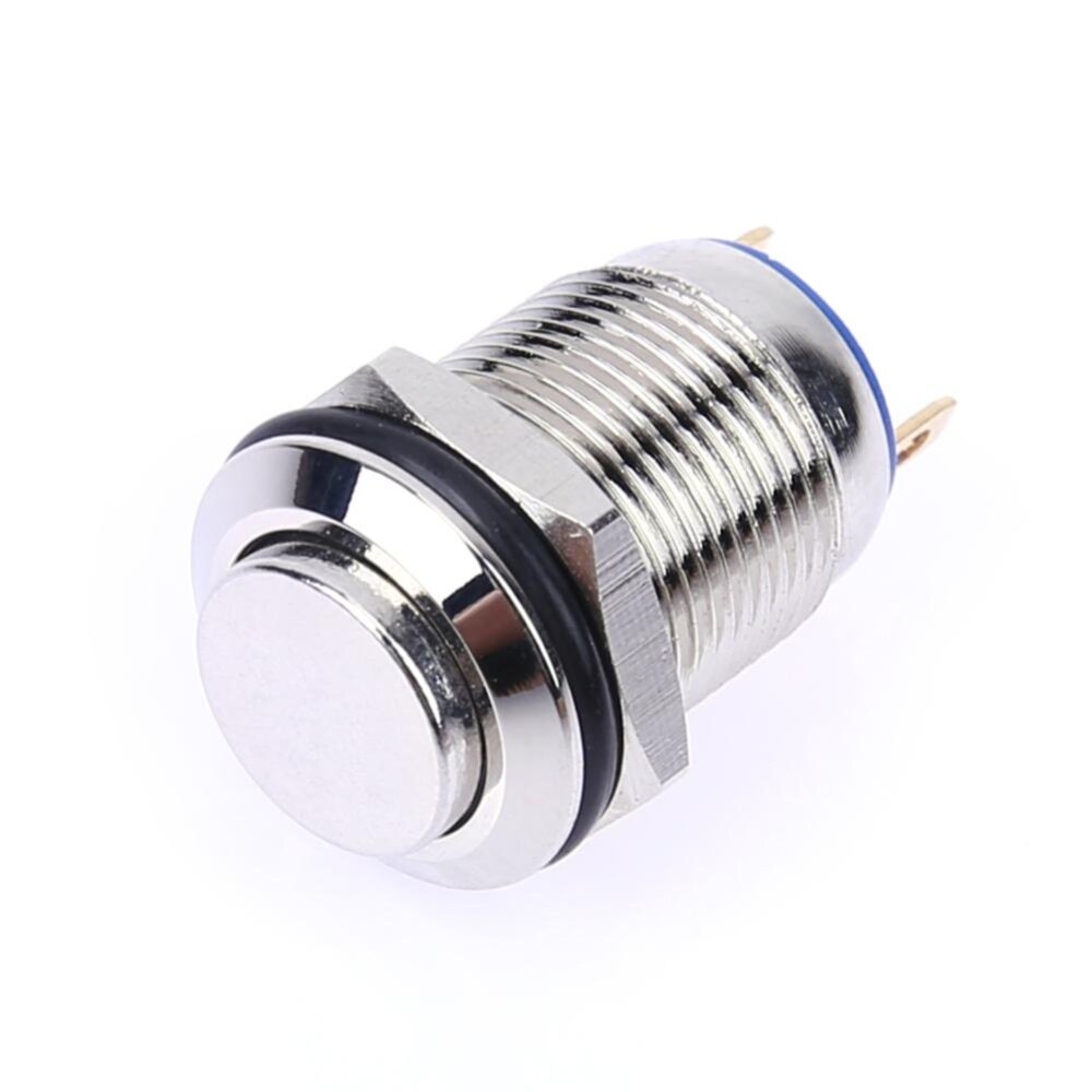 Công Tắc Nút Nhấn Bật/Tắt Kim Loại Tạm Thời Chống Nước Cao 12Mm