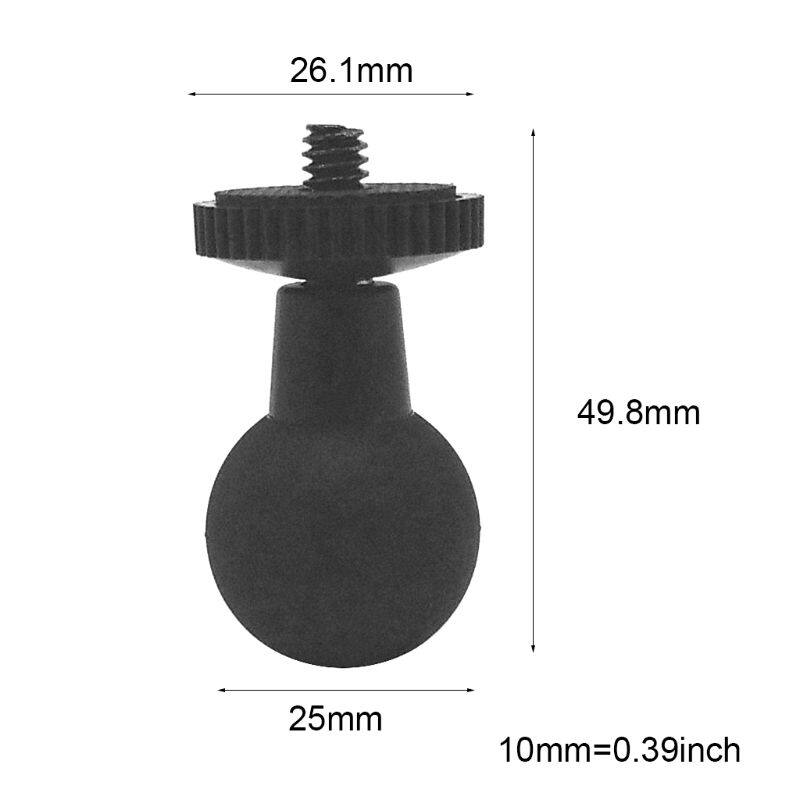 Rubber Ball Head Mount to 1/4 Screw Adapter Tripod Adapter for Action