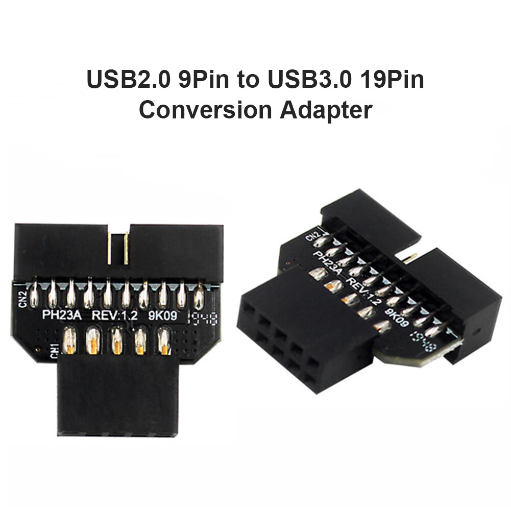 USB 3.0 20-Pin to USB 2.0 9-Pin Adapter Front Panel Converter for Motherboard Computer Accessories