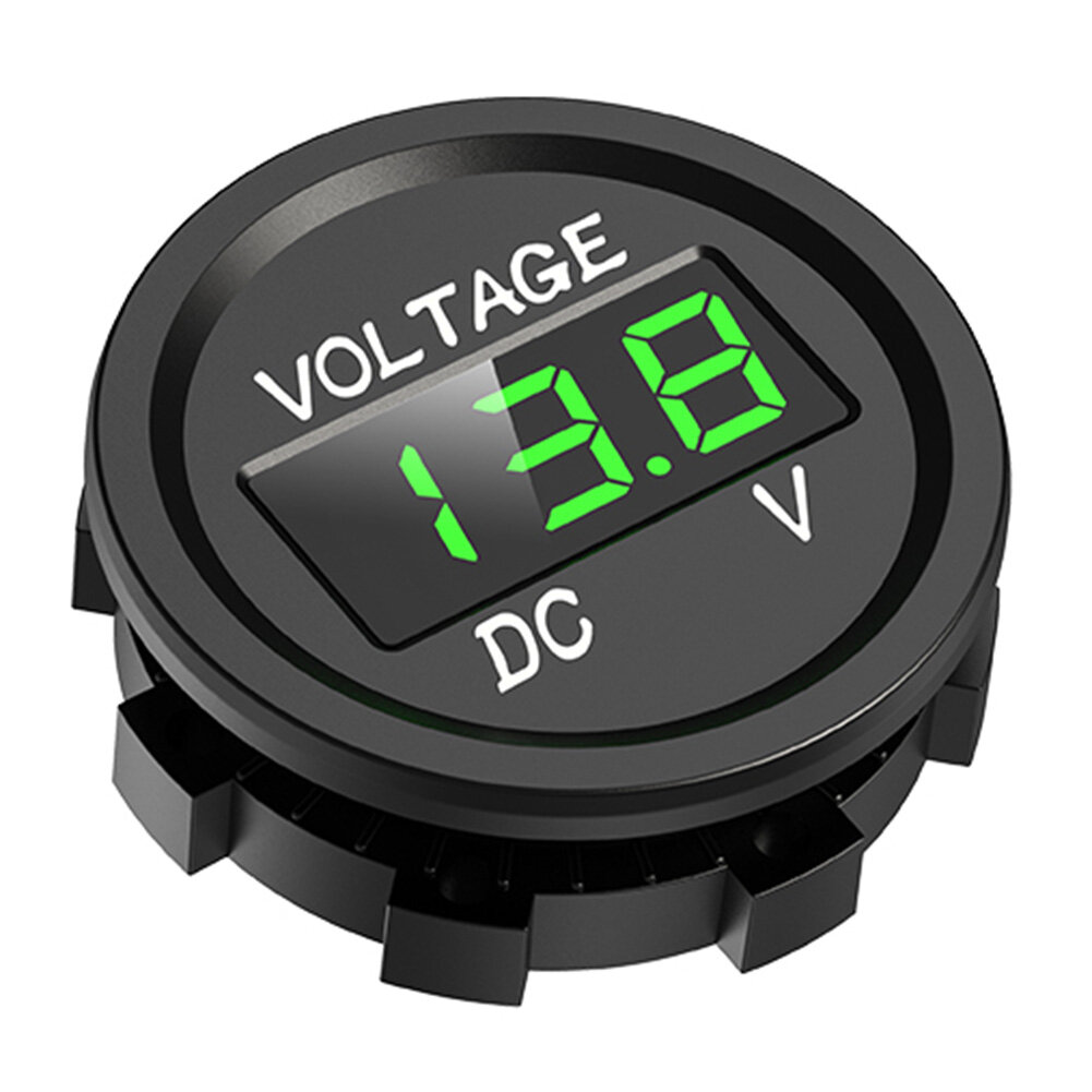 D1 Xe Máy Xe 12-24V Bảng Điều Khiển Kỹ Thuật Số Vôn Kế Màn Hình LED Vôn Kế