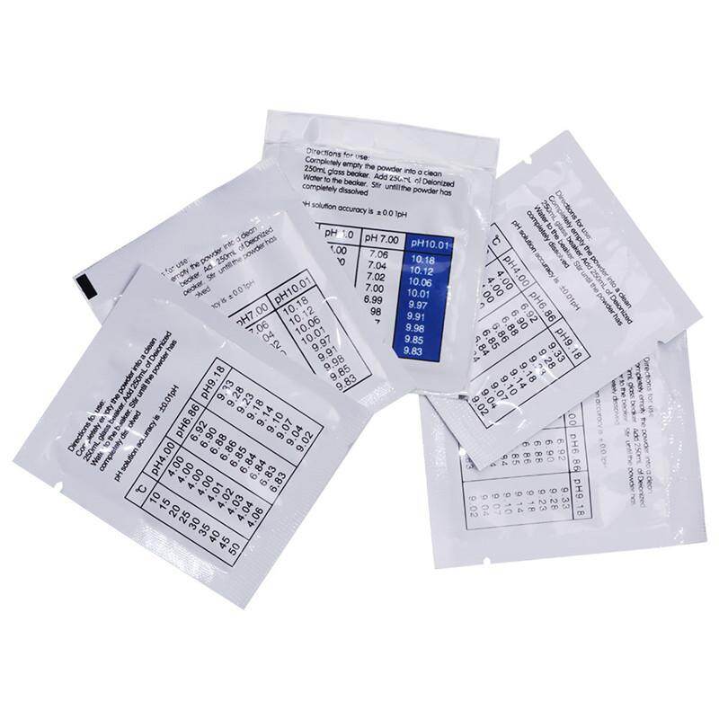 5pcs/lot PH Buffer Powder for PH Test Meter Measure Calibration Solution 4.01/6.86/7.0/10.01/9.18 Calibration Point