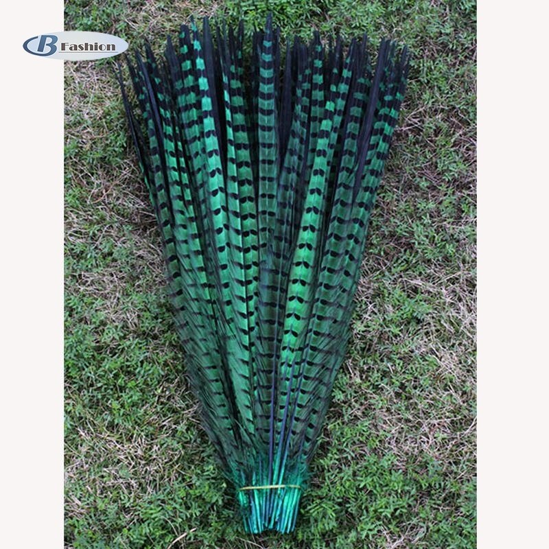 B-F 10 Root Beautiful Pheasant Feather Multicolor Handwork Ornaments 30-35cm