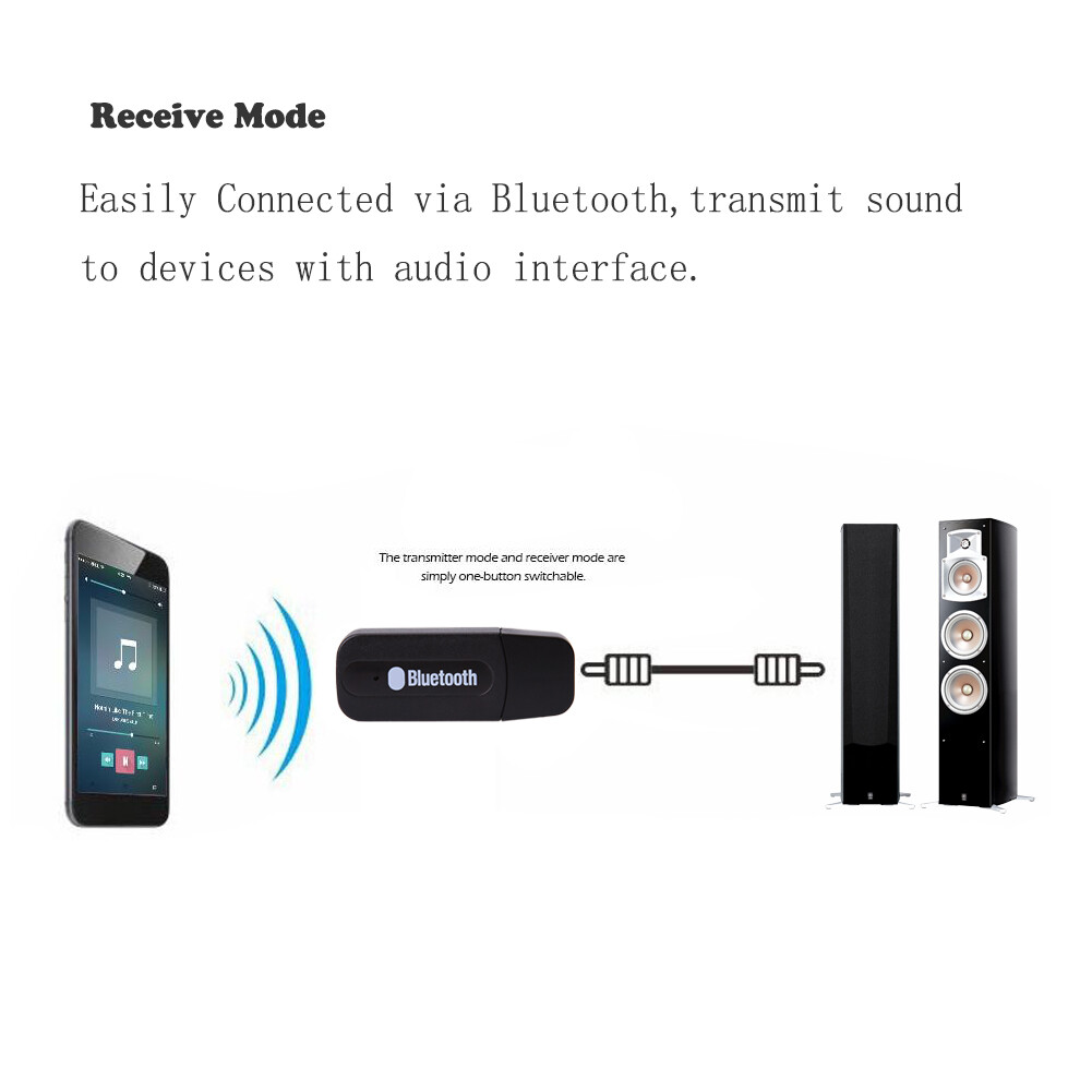 Bộ Chuyển Đổi Bộ Thu Loa Âm Nhạc Âm Thanh Nổi 3.5Mm Dongle Dây Bluetooth USB