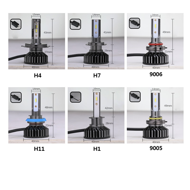Luces Led Csp H1/h7 12000lm 60w 6000k Blanco Fría De Chips Luces Led Csp H1/h7 12000lm 60w 6000k Blanco Fría De Chips