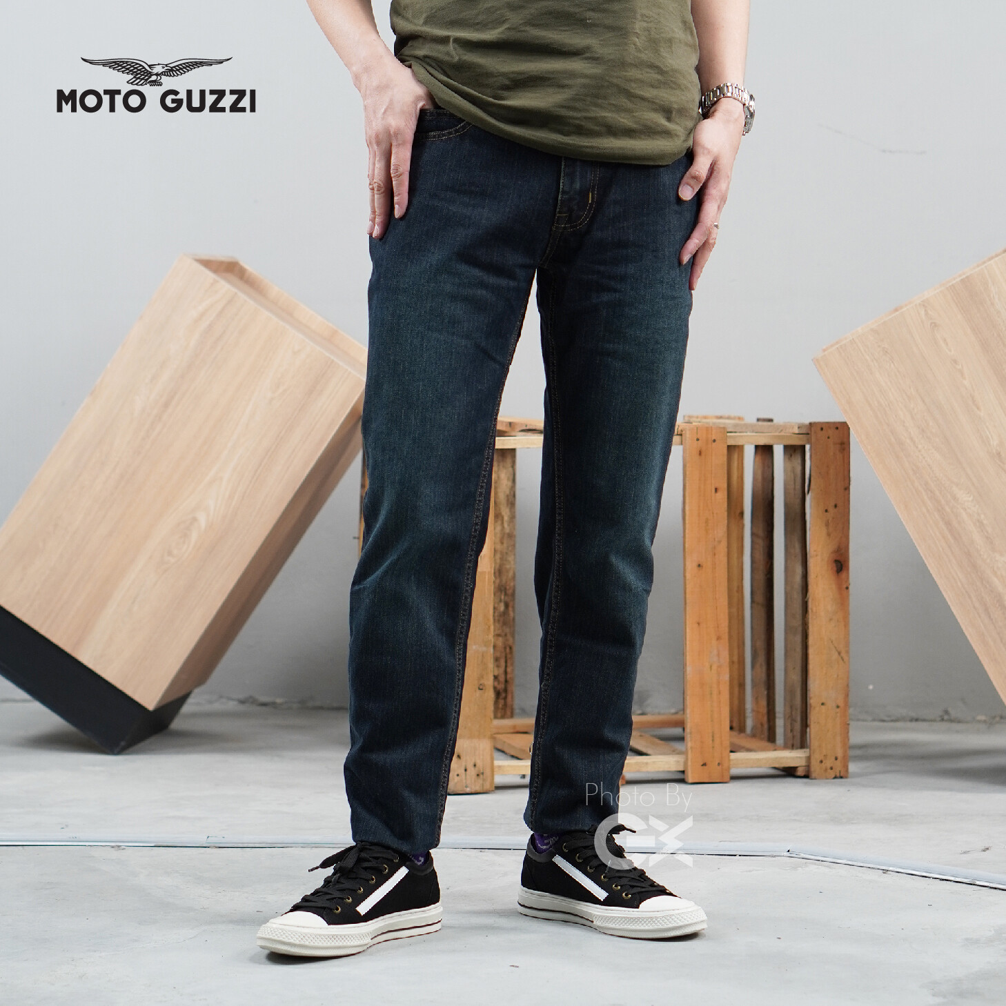 Moto Guzzi Men Denim Jeans (Straight Fit) | Lazada