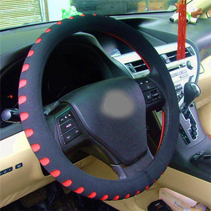 Red & Black Foam Steering Wheel Cover/Glove Soft/Padded Car/Van