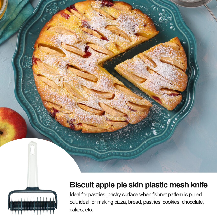 Lattice Roller Cutter, Cookie Pie Pizza Bread Pastry Crust Roller Cutter Baking Tool, Household Time-Saver Baking Pastry Tools For Pie Pizza Biscuits, Plastic Dough Lattice Cutter