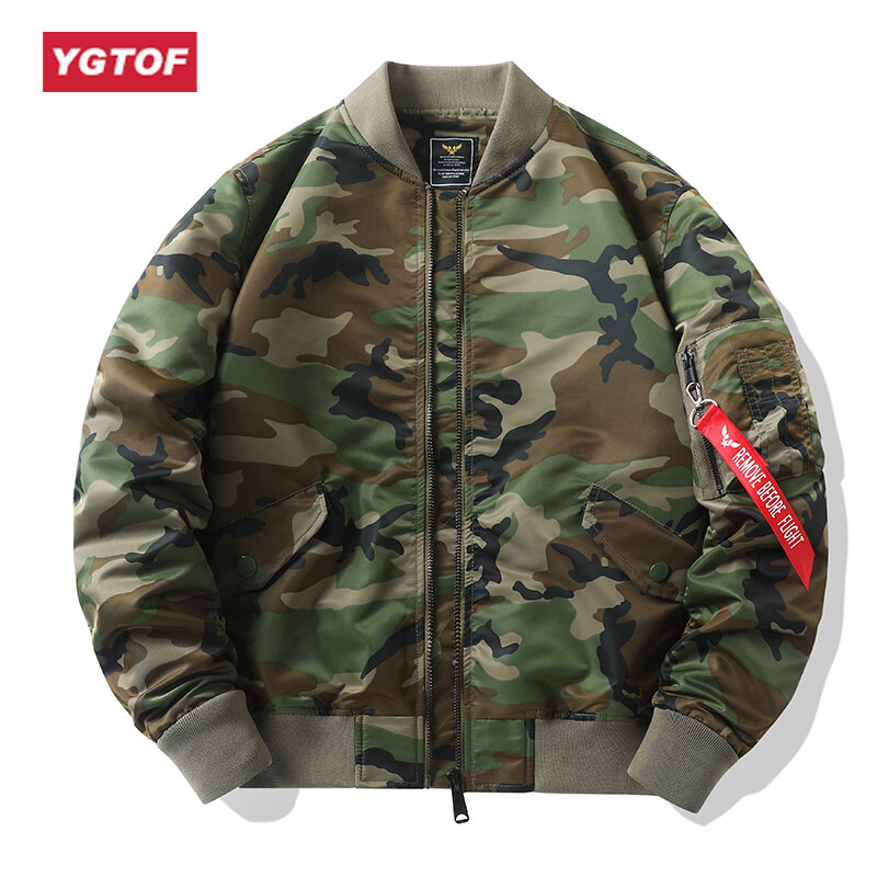 YGTOF Men's Spring Fall Lightweight Military Army Bomber Jacket Windbreaker Softshell Varsity Jackets Men Golf Fashion Sportswear Coat