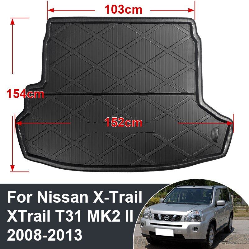 Cargo mat tray boot liner for nissan x-trail xtrail t31 mk2 ii 2008 2009 2010 2011 2012 2013 rear trunk liner floor carpet mat