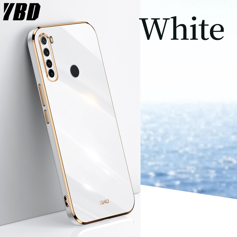 YBD Plating phone Case For Xiaomi Redmi Note 8 2021 casing,Precise Camera Protection cases Luxury Straight Edge Cover