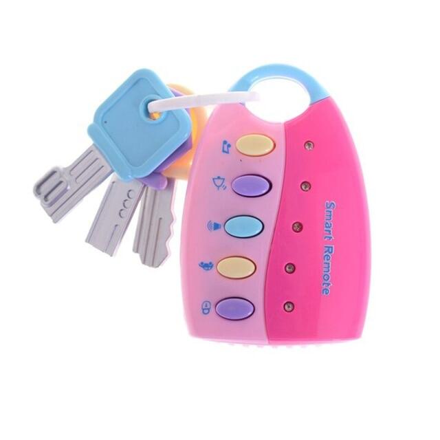Baby Toy Musical Car Key Toy Vocal Smart Remote Voices Children Pretend Play Flash Educational Toys For Kids Boy Girls