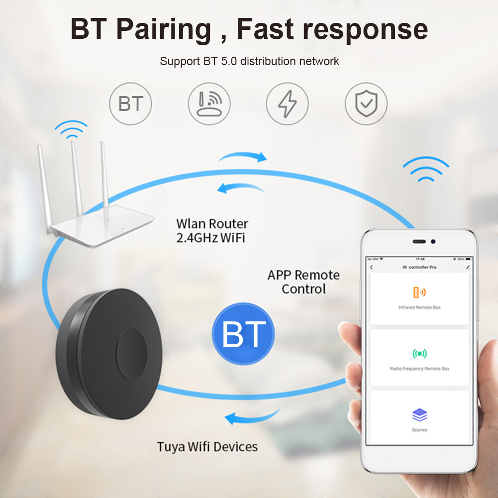 Tuya WiFi IR RF Remote Control Support for Amazon Alexa Google Assistant Universal Infrared Remote Control for Air Conditioner TV Appliances