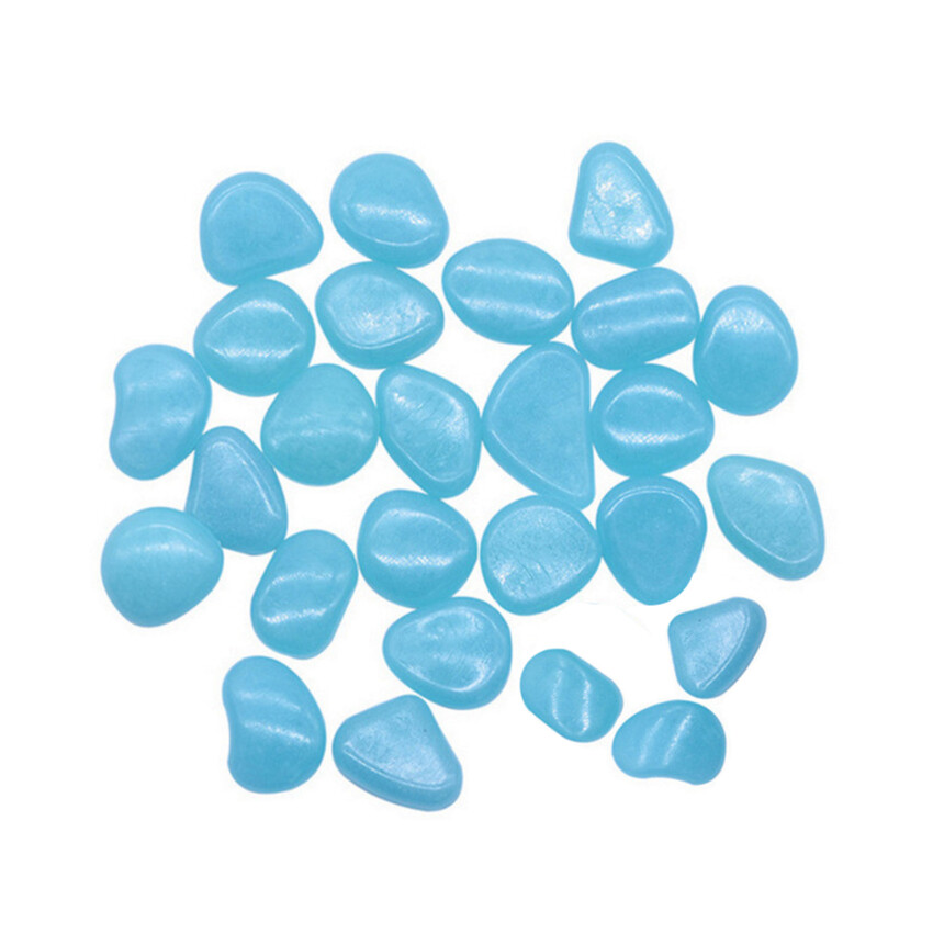 50pcs Colored Luminous Stone Villa Gardening Fish Tank Landscaping Pebble Artificial Luminous Stone Floor With Luminous Stone Garden Yard Decoration