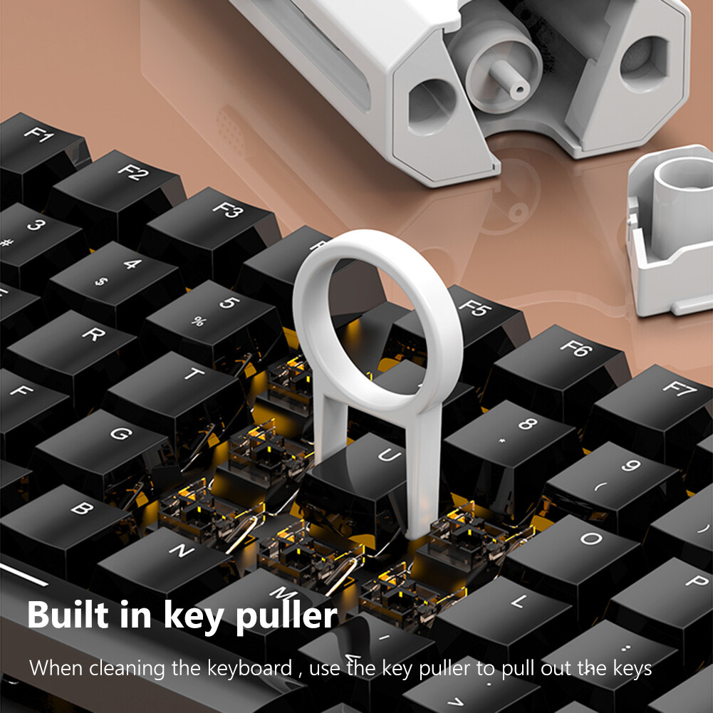8 in 1 Dust Removal Brush With Mobile Phone Holder Computer Keyboard Cleaner Built-in Key Puller Keyboard Cleaner Brush Kit Portable for Airpods Pro 2