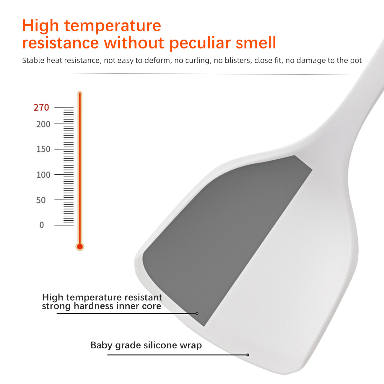 CNMF Silicone spatula set does not hurt the pan non-stick spatula