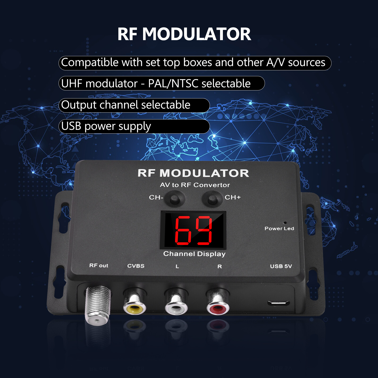 Cảm Biến Thông Minh Bộ Điều Biến RF M60 Bộ Chuyển Đổi AV Sang RF