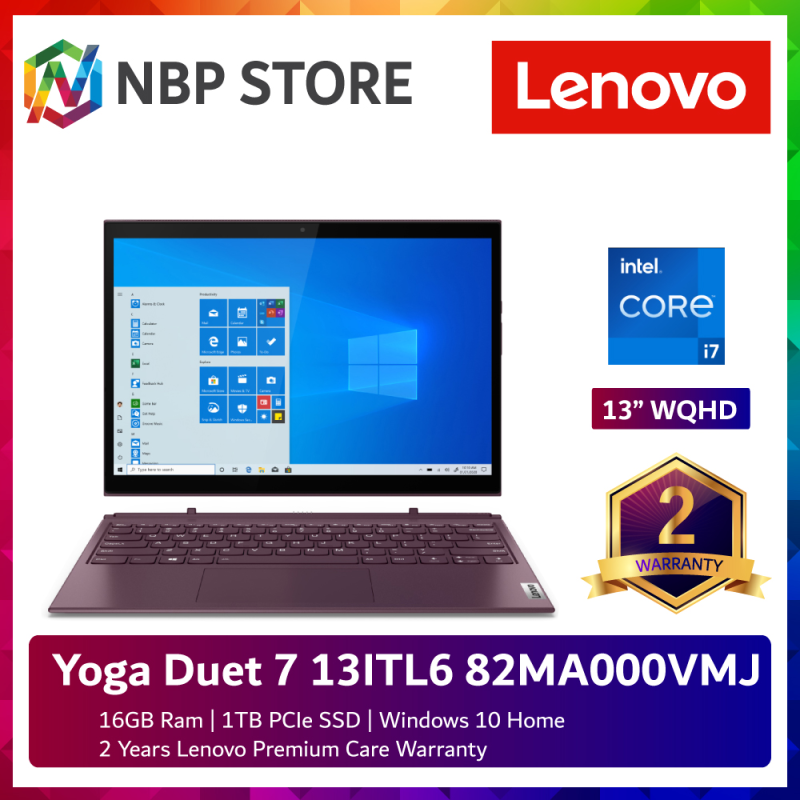 Lenovo Yoga Duet 7 13ITL6 82MA000VMJ 13 WQHD Touch Laptop Orchid ( i7-1165G7, 16GB, 1TB SSD, Intel, W10 ) Malaysia