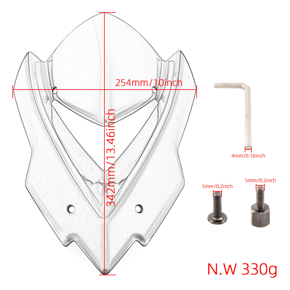 Kính chắn gió xe máy kính chắn gió Viser Visor tấm rẽ gió cho Kawasaki Z1000 2014 2015 2016 2017 2018 2019 Z-1000 Z 1000 bóng đôi