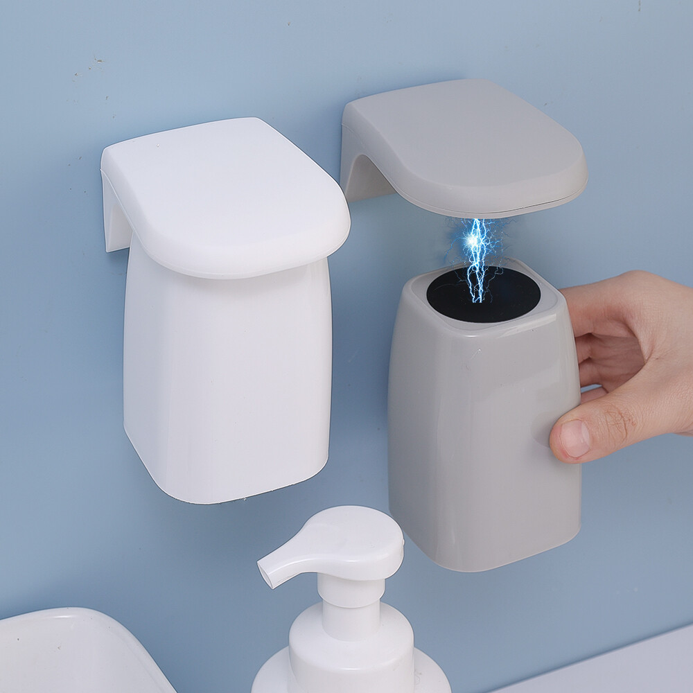 YESPERY Magnetic Suction Toothcup Holder Toothpaste Dispenser Toothpaste Squeezer Toothbrush Holder Double Hole Wall Toothbrush Organizer Bathroom Accessories