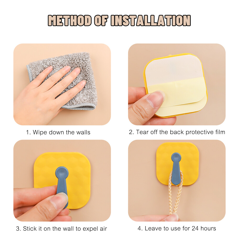 Multifunctional Creative Cute Hook Strong Viscose Wall Wall Hanging Load-bearing Kitchen Hook Seamless Door Without Punching Sticky Hook