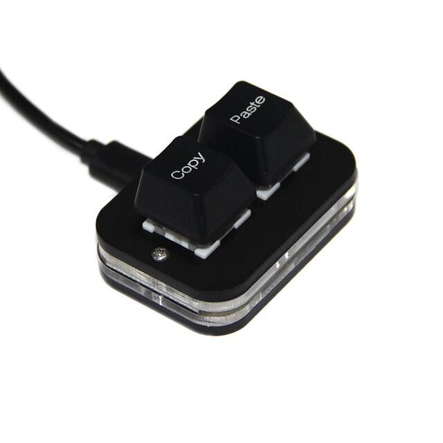 Copy Paste Keyboard Mini Office Shortcut Keypad Mechanical White / Black 2 key keyboard for Word Excel PPT Windows Laptop PC