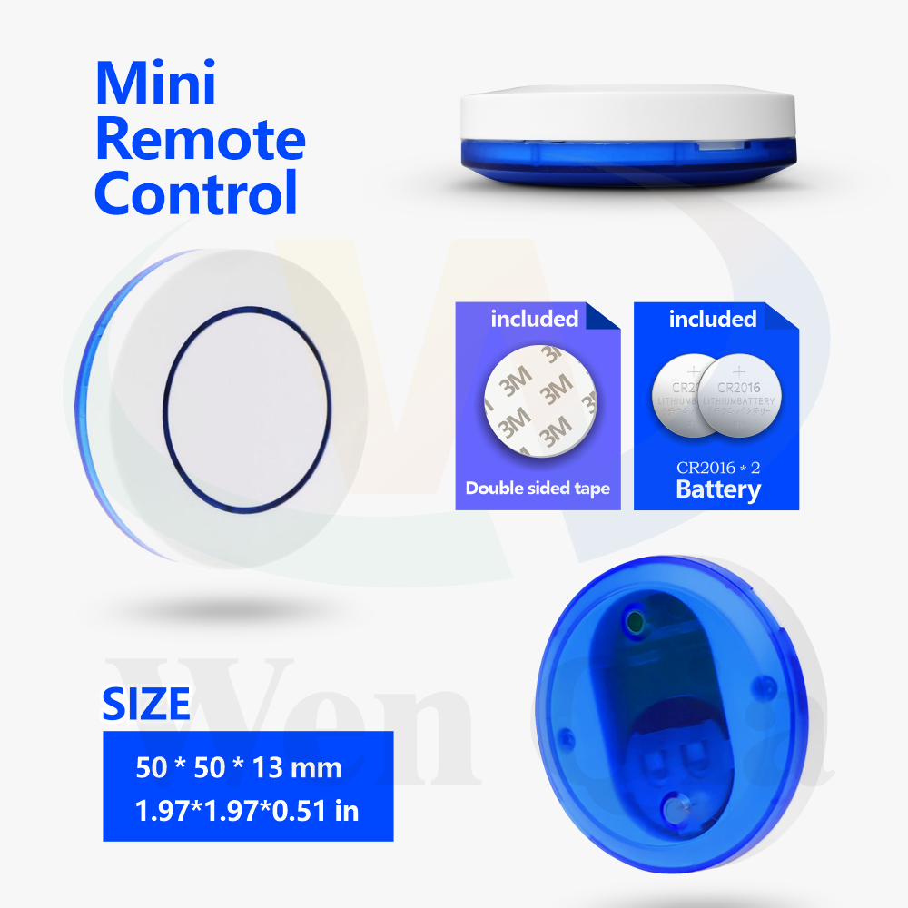 WenQia RF 433MHz Wireless Remote Control Switch Mini Relay Receiver Module 220V 230V Round Transmitter For Led Light Lamp Fan ON OFF