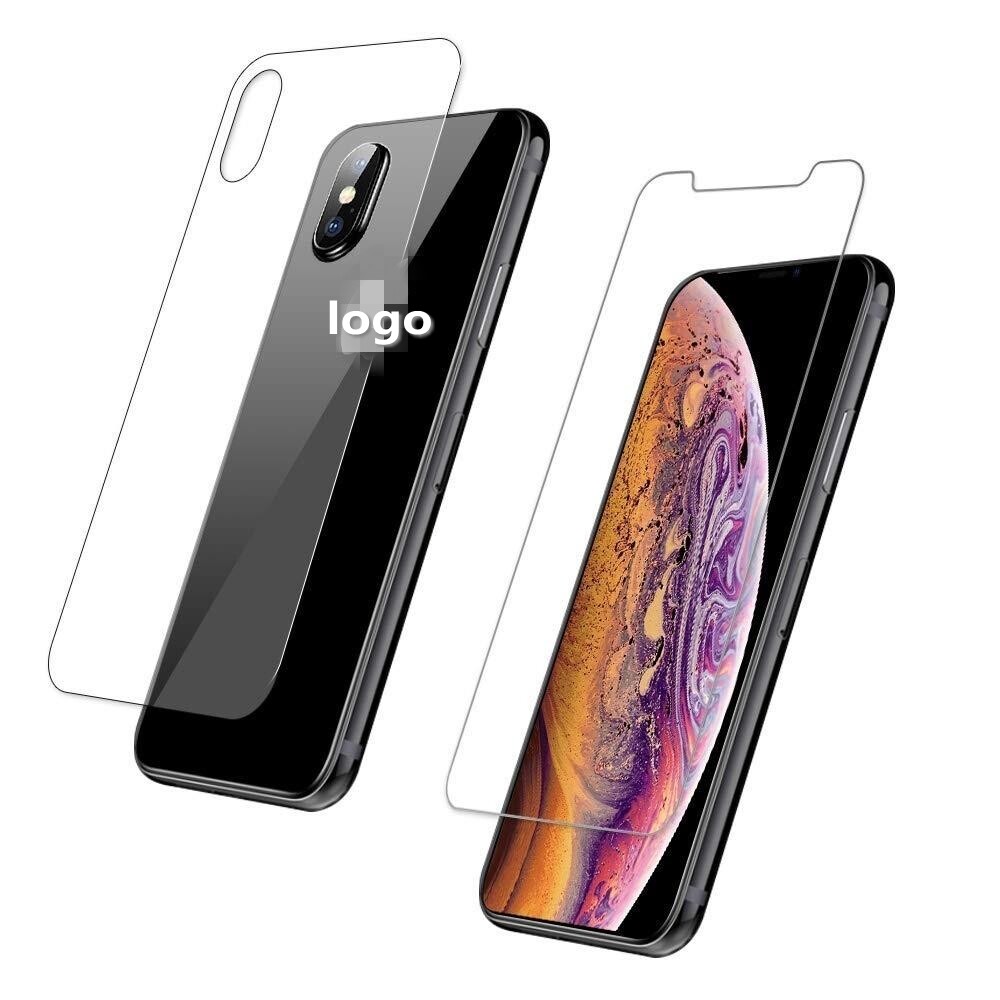 [SONGFUL] compatible with iPhone Xs Xs Max XR 7 8 Plus Front+Back Tempered Glass Screen Protectors