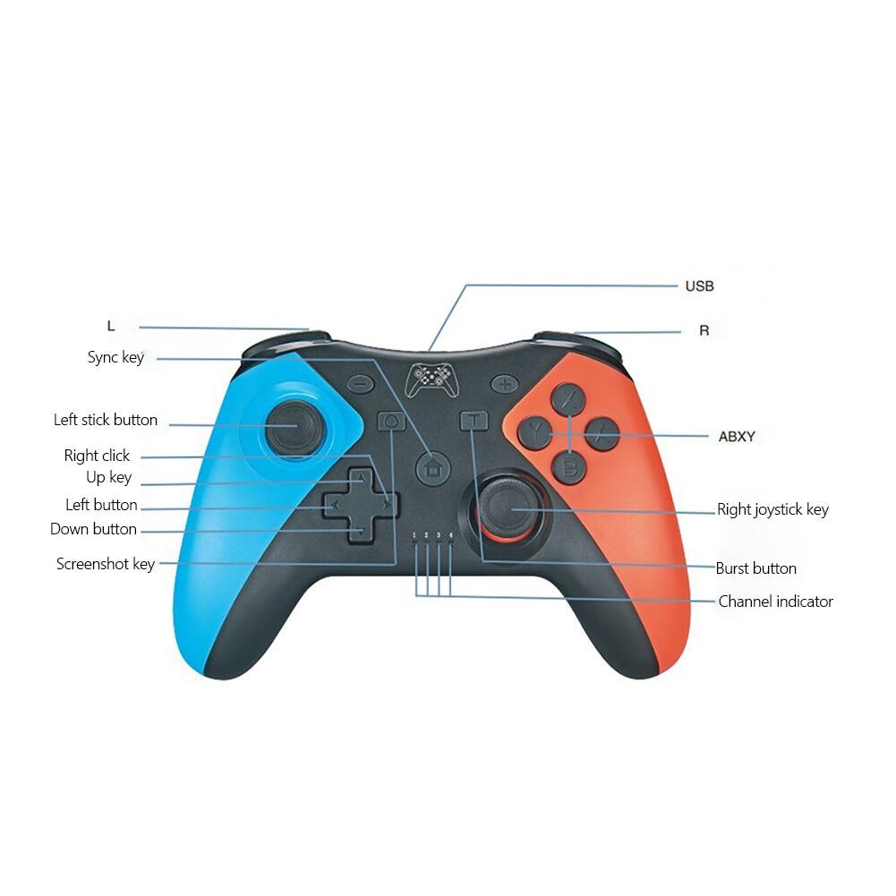 Narsta Bluetooth-compatible Turbo Gamepad for Nintendo NS-Switch NS Switch Oled Console Wireless USB Joystick Switch Pro Controller