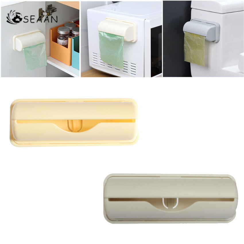 Trash Bags Storage Box Wall Mounted Kitchen Bathroom Plastic Garbage Bag Container Dispenser Home Storage