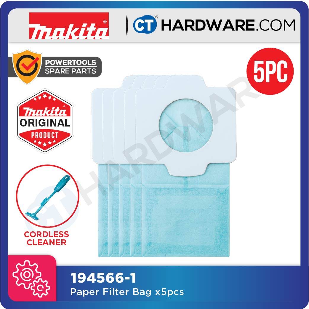 Smilefil 12 Stück Papierfilter Staubsaugerbeutel kompatibel mit Makita DCL182, CL107, CL072, CL102, BCL142, BCL182 Staubsauger Part No.194566-1 198744-5 198745-3
