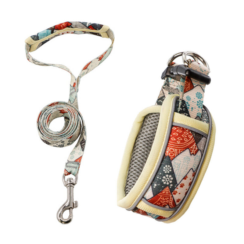 HamshMoc Reflective Dog Collar and Leash Set Adjustable Pet Collar with Strong Safety Buckle Soft Durable for Small Medium Large Dogs