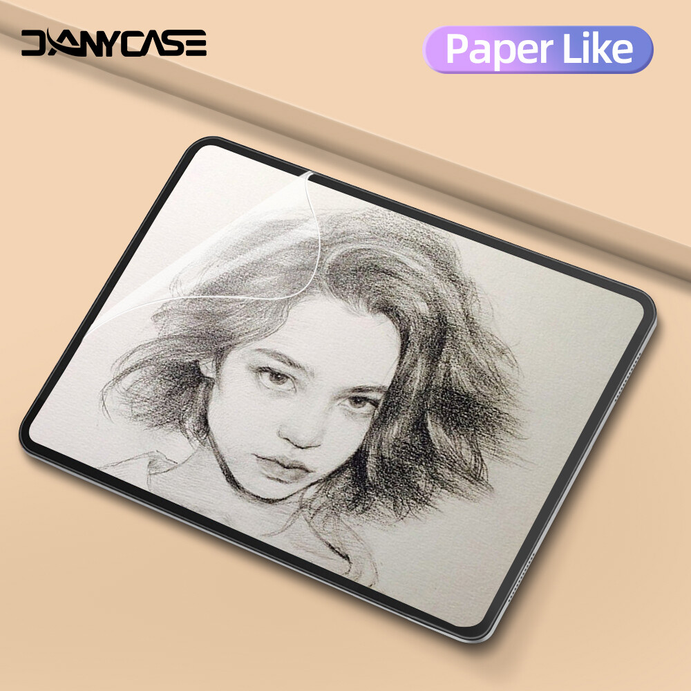 Paper feel like screen protector for samsung galaxy tab s6 lite s7 s8 s9 fe s5e s4 a9 plus a8 a7 lite tab a 10.1 10.5 s7 plus s7 fe s8 plus s9 plus s9 fe painting write matte pet film