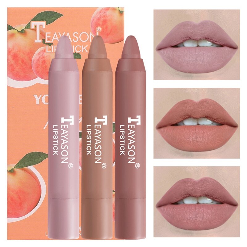 Set 3 son môi lì hương trái cây chống nước lâu trôi cho nữ - INTL
