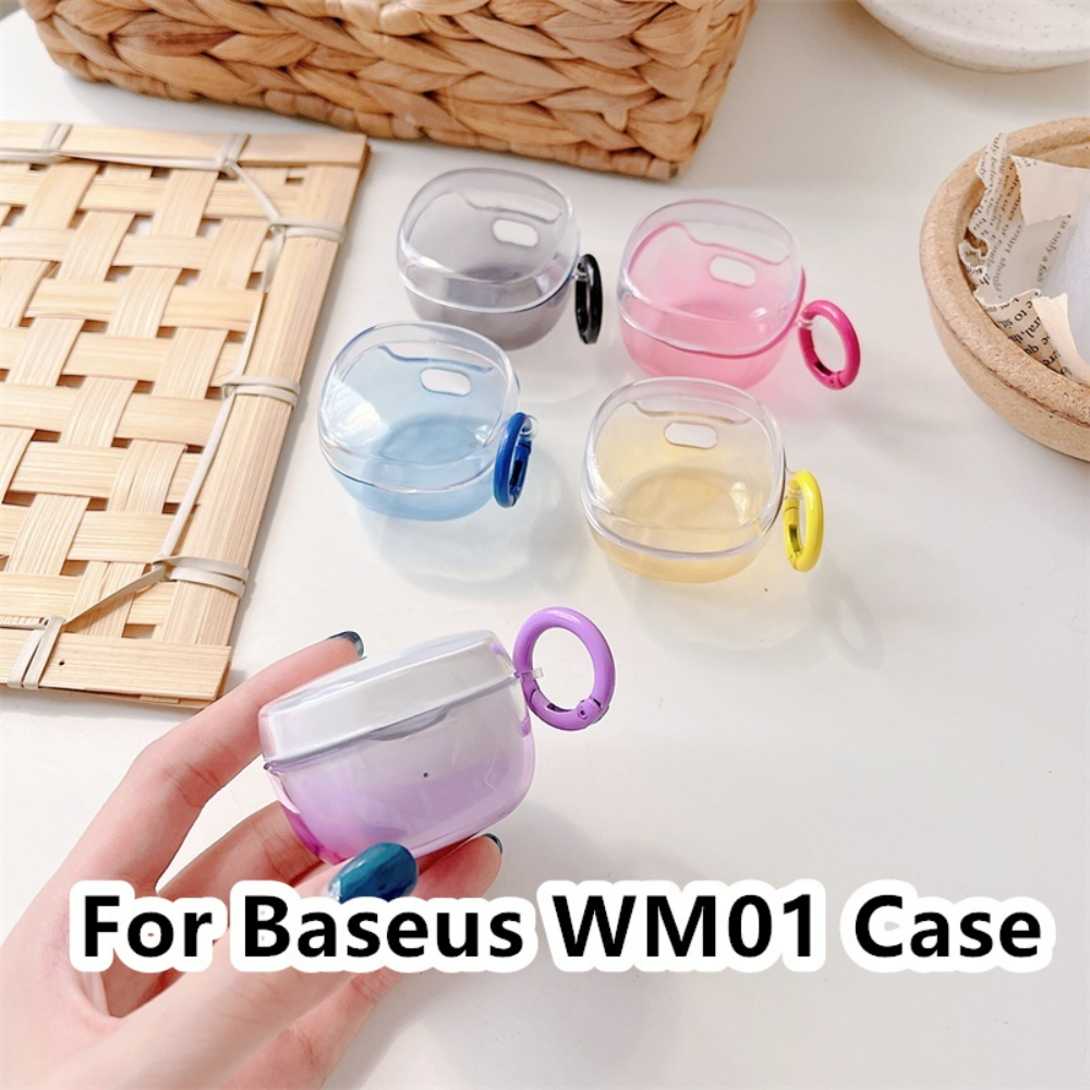 READY STOCK! For Baseus WM01 Case Macaron Gradient for Baseus WM01 Casing Soft Earphone Case Cover