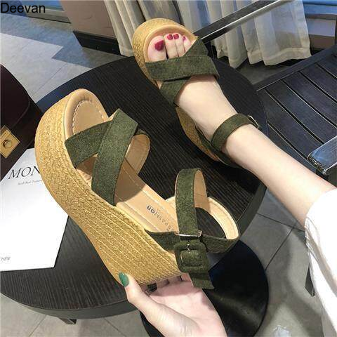 Deevan 1591774321 Dép đế xuồng dép đế xuồng sandal đế xuồng dép xuồng dép xinh cho nữ dép cao đế xuồng nhẹ dép đế xuồng cao 5 phân giày đế xuồng 7 phân dép xuồng nữ giày lười nữ hàn quốc dep đe xuong nữ cao 022120