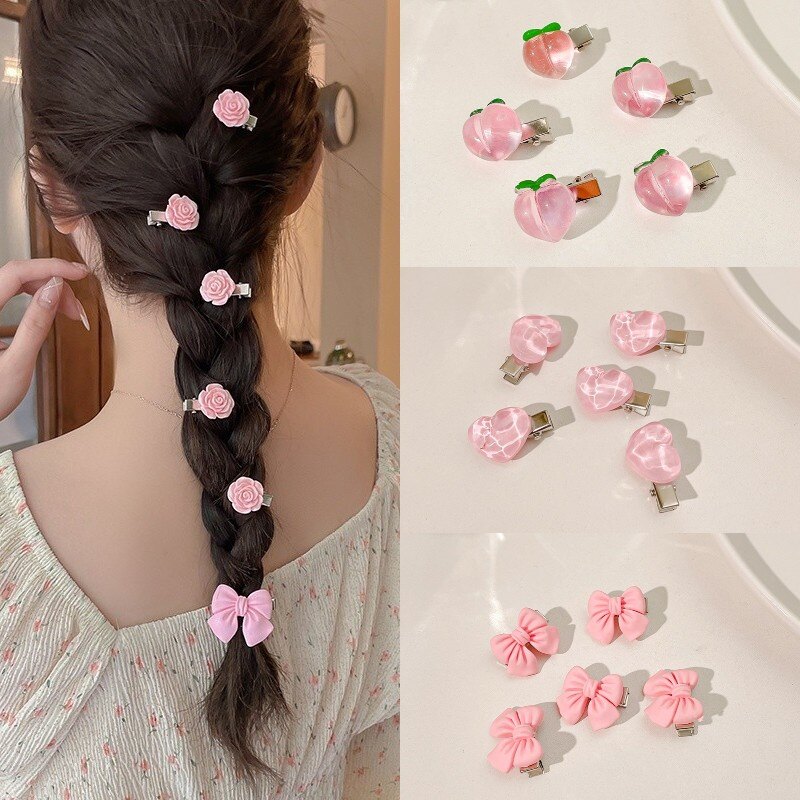 Korean Style Bangs Hairpin Small Flower Pattern