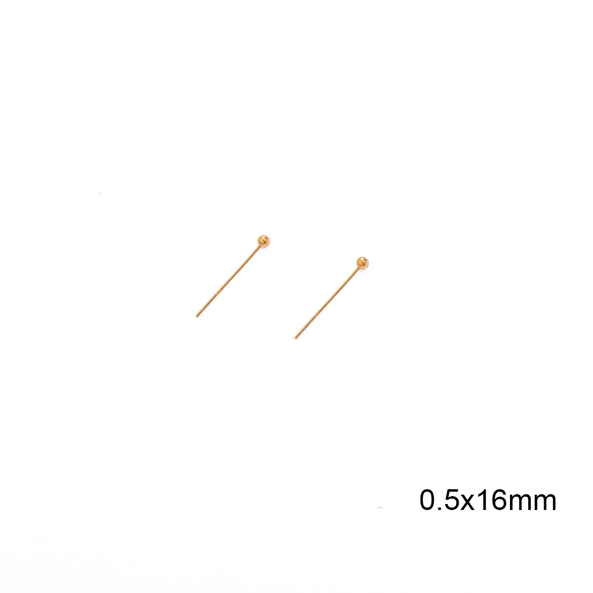 50pcs/Bag 18k Gold Plated 16/20/25/30/35mm Copper Ball Head Pins Headpins For DIY Jewelry Making Accessories