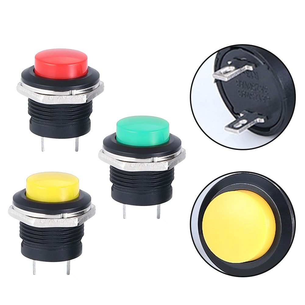 New Waterproof 12V Starter Switch Boat Horn Momentary Push Button Metal
