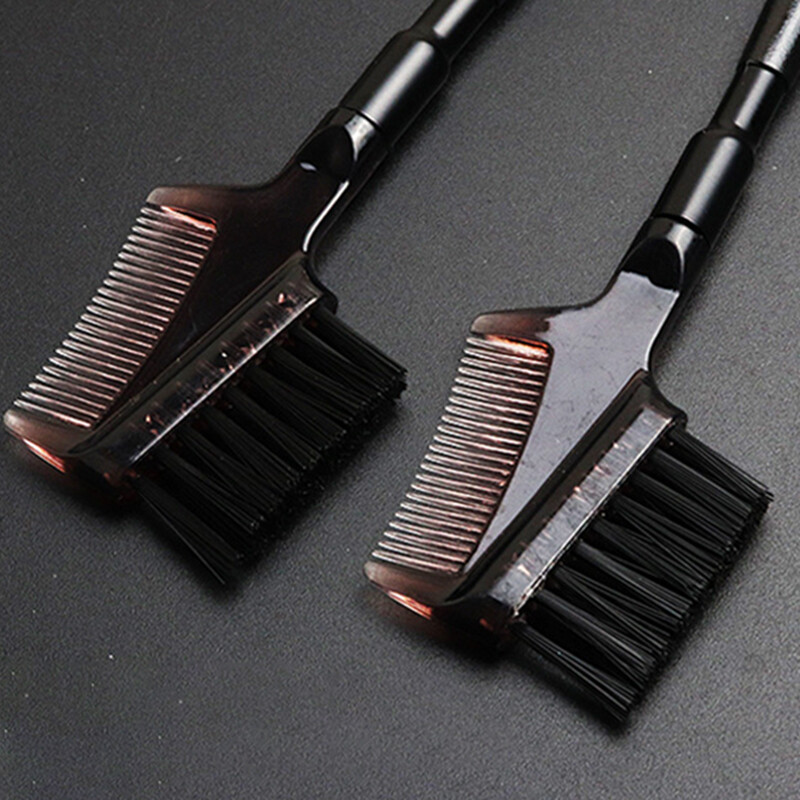 BEAUTYBIGBANG Oblique head eyebrow comb, plastic handle eyebrow brush, single makeup brush, makeup tool