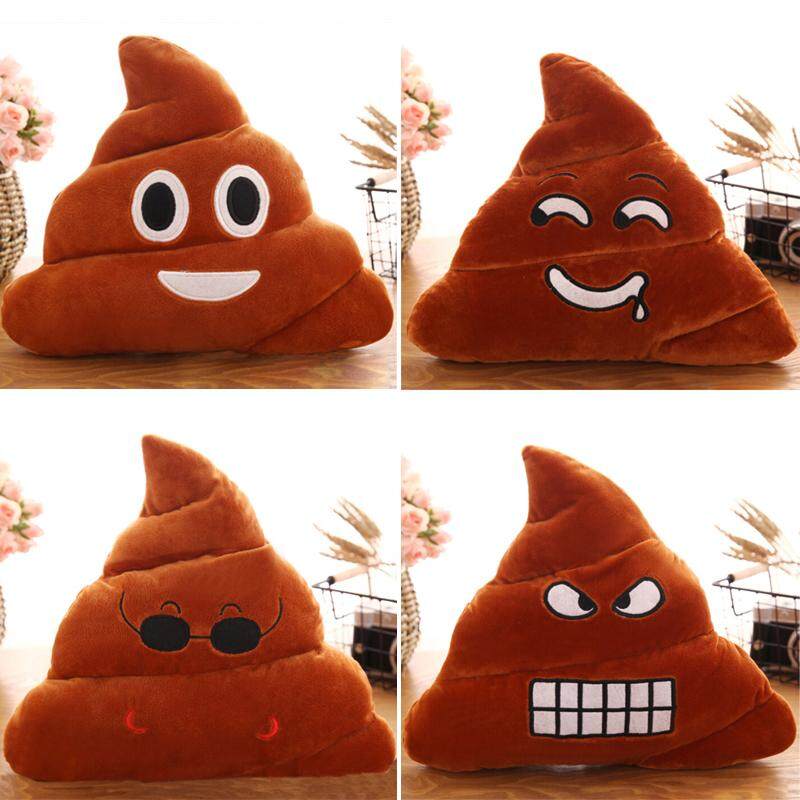 Emoji Plush Toy Throw Funny Poop Shape Creative Cushion Soft