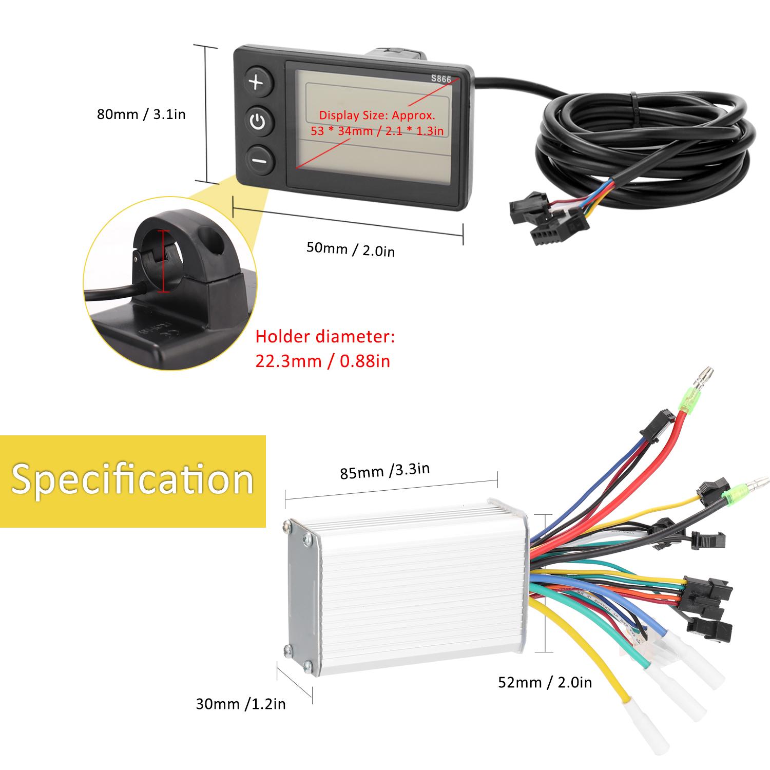 Kompakter und leichter S866 Controller 24V/48V 250W/350W Brushless Motor