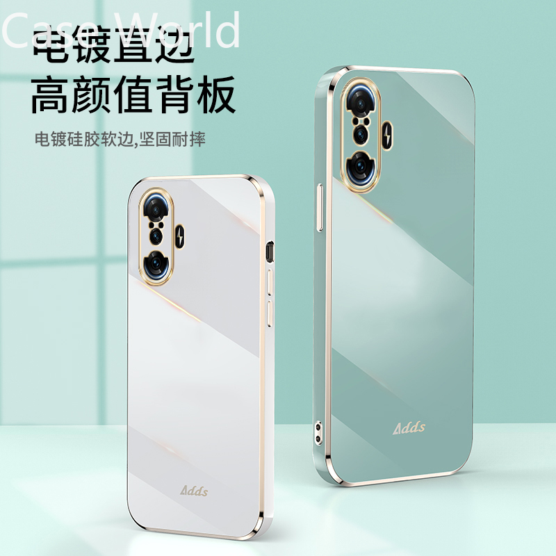 Square 6D Plating Soft Silicone Phone Case for Redmi K40Gaming Luxury Shockproof Bumper Full Camera Cover for Redmi K40 Gaming