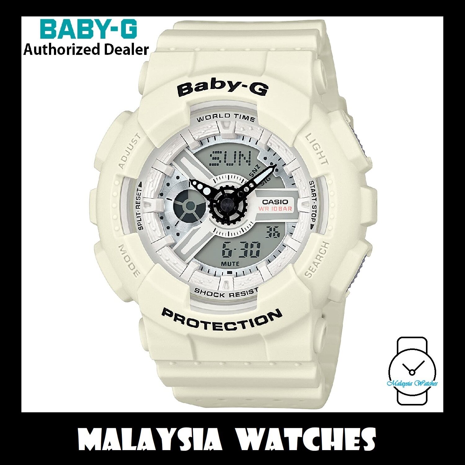 OFFICIAL WARRANTY Casio Baby G BA 110PP 7A Punching Series Analog