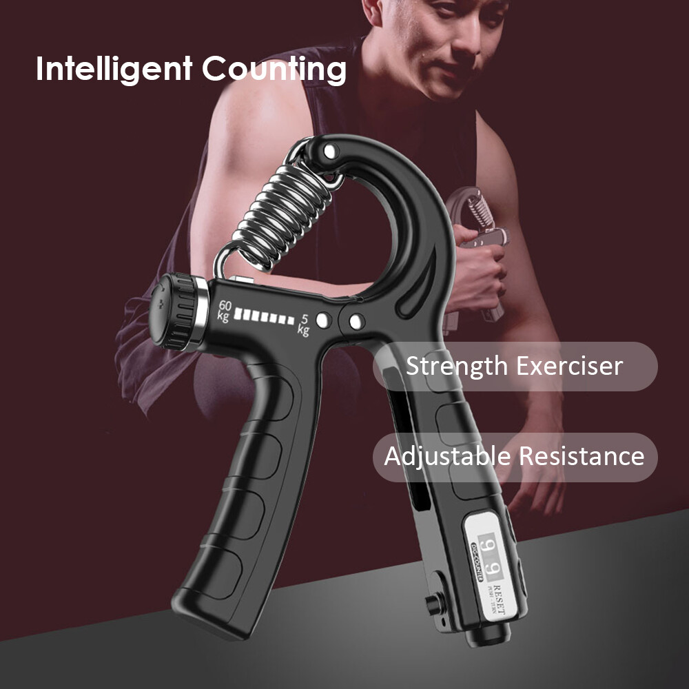 Hand Gripper Adjustable Resistance Hand Grip Strength Trainer Fingers Wrist Forearm Exerciser Workout Gear Home Gym Exercise Equipment