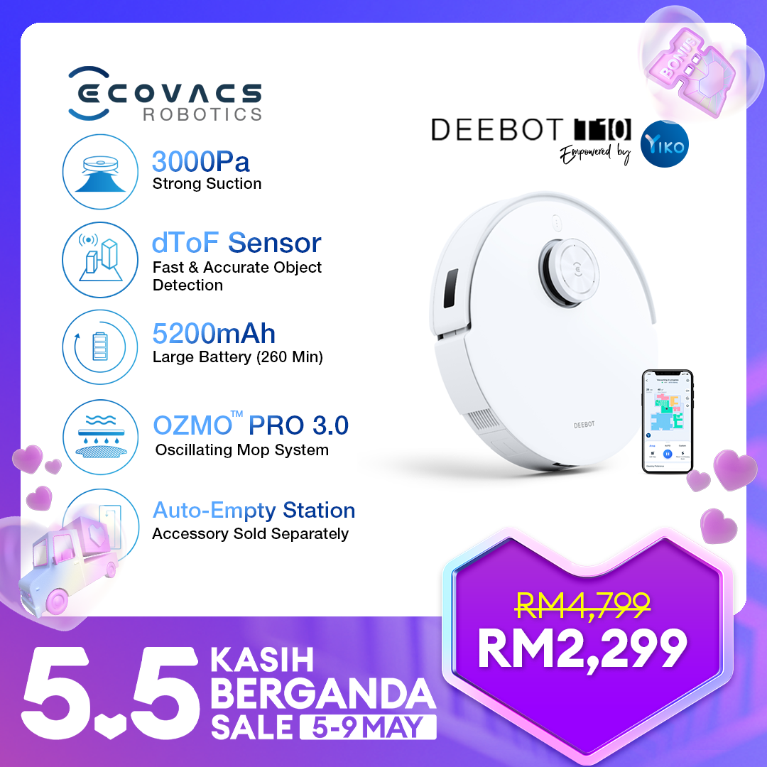 Ecovacs Deebot T10 Robot Vacuum Cleaner AutoClean Station Upgraded